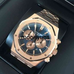 Piquet Audemar Luxury Mens MECANICAL WATCH SECI ABBY Série 26331or oo.1220or.02 Wristwatch 18K Rose Gold Swiss ES Marque haute qualité