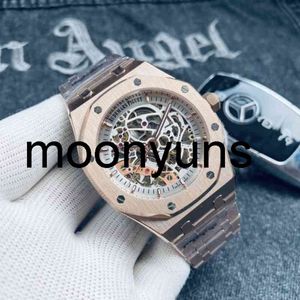 Piquet Audemar Luxury Mens mécanical Watch Fashion Automatic 316 Strap en acier inoxydable Design Hollow Design Avant-Garde Swiss Es Brand Wristwatch High Quality