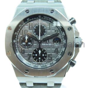 Piquet Mélanges mécaniques Audumar Luxury APSF Royals Oaks Wristwatch AuDarrsrp Wristwatch Offshore Automatic Watch 26470ST en acier inoxydable Gris