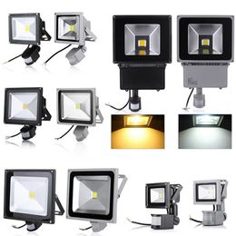 PIR Infrarood Motion Sensor LED Floodlight 110-265v 10W 20W 30W 50W COB IP65 LED Flood Light voor Tuin LED-spotder buiten