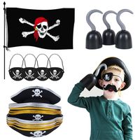 Pirate Captain Cosplay Costume accessoires HOT HOW BALLOONS FLAG MAIN POUR HALLOWEEN KIDS BIRTHANDGE PARTY Decoration Supplies 220819
