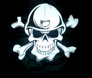 Pirate Flag 3x5 Ft personnalisé Jolly Roger Skull and Cross Banner 90x150cm FP109699407