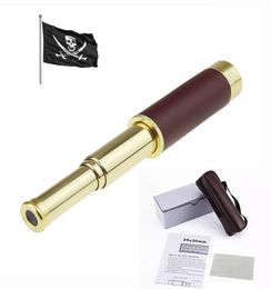 Télescope pirate en laiton monoculaire en aluminium en aluminium Copper Zoom Lens Kit à main réglable pour enfants Toy Adult Yirthay Gift Voyage V9864936