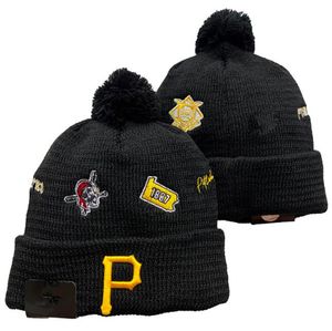 Pirates Beanie Gebreide Pittsburgh Hoeden Sportteams Honkbal Voetbal Basketbal Mutsen Caps Dames Heren Pom Mode Winter Top Caps Sport Gebreide mutsen a3