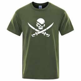Pirateskull Imprimir Camisetas divertidas Hombre Mujer 100% Cott Camiseta Hip Hop Camiseta suelta Ropa Casual Fi Casual Tops Streetwear Y5NO #