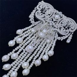 Pirmiana 2023 rétro Design S925 argent perles nœud papillon broche gland pierres précieuses bijoux de mode 240106