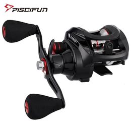 Piscifun Torrent Fishing Reel 8,1 kg Dragage de carbone 7.1 1 5,3 1 Rapport de vitesse 6 roulements frein magnétique Low Profil Baitcasting Bobine 240415