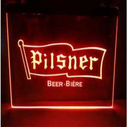 Pisner bière nouveaux signes de sculpture Bar LED enseigne au néon décoration de la maison crafts295T