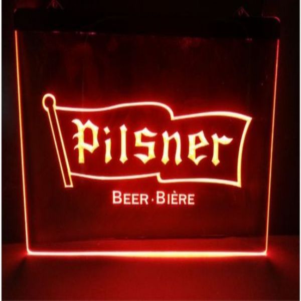 Pisner bière nouveaux signes de sculpture Bar LED enseigne au néon décoration de la maison crafts297T
