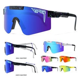 PIT VIPER lunettes de sport cyclisme UV400 lunettes d'extérieur Double jambes vélo lunettes de soleil large vue vtt lunettes UV400 avec étui