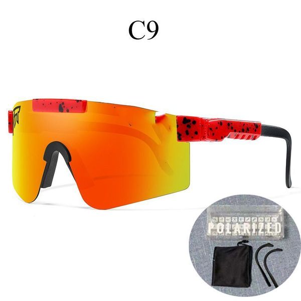 Gafas de sol Pit vipers Sport google TR90 gafas de sol polarizadas para hombres/mujeres gafas a prueba de viento al aire libre 100% UV lentes espejadas Z20Q