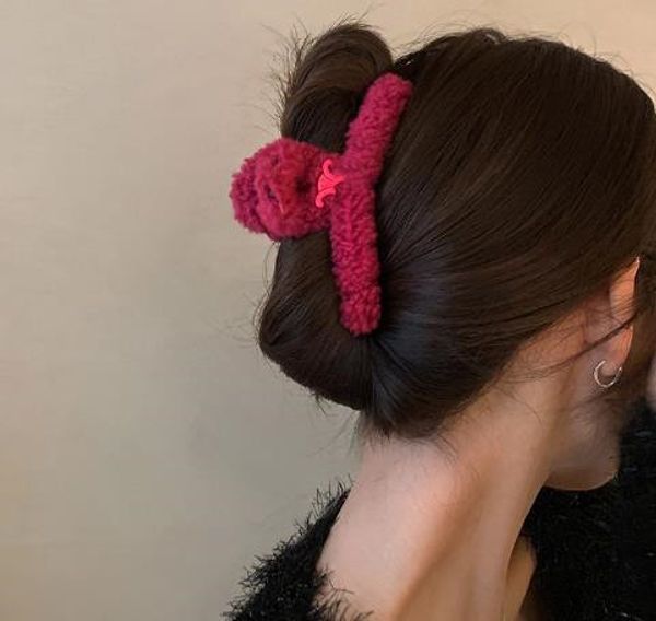 Pitaya – Barrettes en résine en tissu éponge de couleur pour femmes, bandeau coréen Instafamous, coiffure Simple assortie avec tout, nouvelle collection automne et hiver