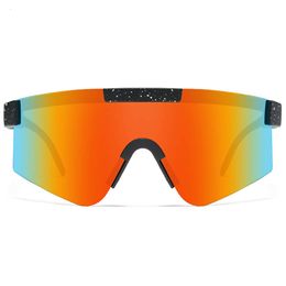 Pits vipers lunettes de soleil Sport google TR90 lunettes de soleil polarisées pour hommes femmes extérieur coupe-vent lunettes 100% UV lentille miroir