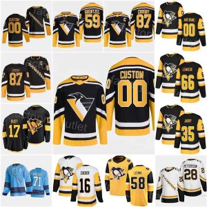 Personalizado para hombre mujeres jóvenes Pittsburgh''Penguins''CUSTOM Hockey Kris Letang Jersey Bryan Rust Jake Guentzel Evgeni Malkin Sidney Crosby Tristan Jarry Teddy cosido
