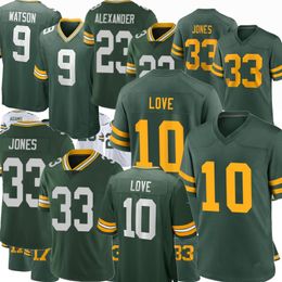 Christian Watson Jersey Josh Jacobs Jaire Alexander AJ Dillon Love Randall Cobb Quay Walker Romeo Doubs Lukas Van Ness Kenny Clark Reggie Camisetas de fútbol blancas