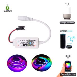 Controlador de tira de píxeles DC12-24V 1024/2048 píxeles direccionable Mini controlador Wifi Bluetooth para tira de LED WS2811 SK6812 WS2812B