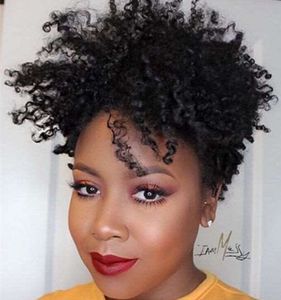 Pixie boucles perruque de cheveux humains coupe effilée courte afro crépus bouclés bob machine faite cuir chevelu naturel femmes utilisation quotidienne perruques frontales en dentelle HD 180% densité