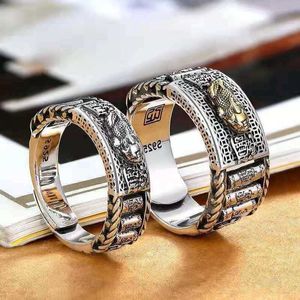 Bixie Feng Shui Anillo Amulet Ring Mannen Retro Brengen Rijkdom Lucky Feng Shui Bixie Rijkdom En Bescherming Ring
