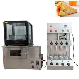 Pizza Cone Machine gemakkelijk te bedienen pizza kegel ovenmachine met pizza -weergavekast te koop