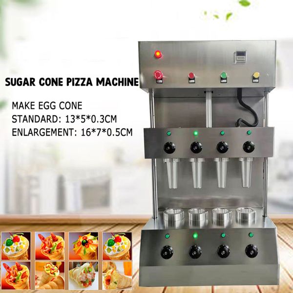 Cônes de Pizzas d'acier inoxydable de Machine de fabricant de cône de Pizza avec le four rotatoire formant l'équipement de moulage 4 forme de parapluie de moules
