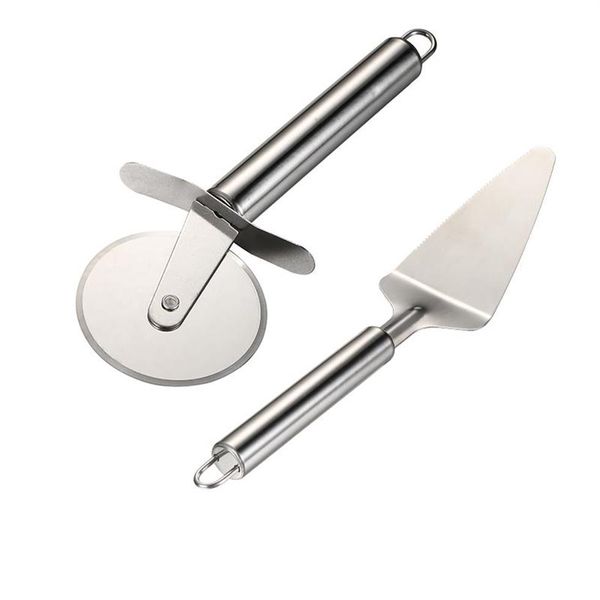 Pizza Cutter Wheel Server Set Trancheuse Super Sharp Avec Poignée Ergonomique Antidérapante Qualité Cutte En Acier Inoxydable Cuisson Pâtisserie Too3231