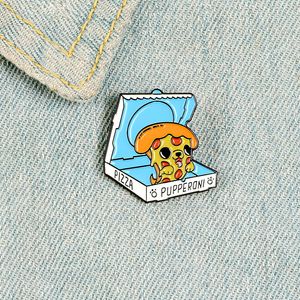 Épingles de chien de pizza broches d'animaux de dessin animé broches prenez votre animal de compagnie émail épinglette badges vêtements chemise sacs chapeaux beaux bijoux cadeaux pour ami