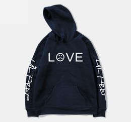 Pkorli Lil Peep Love Sweetshirt Men Femmes Femmes Casual Pullover Hip Hop Lil Peep Rapper Hoodies Sad Face Boys Hoody5403297