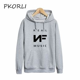 PKORLI MOLETON Masculino 2018 Slanke NF Hoodies Mannen Sweatshirt Lange Mouwen Pullover Hooded Herenletters Gedrukt Rapper Hoody V191105