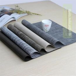 Placemats Table à manger TAPEUR MOT TOL SLUPTANT RÉSIDable PVC PVC Table Mat à chaleur Isolation Hôtel Restaurant Place Mat LL