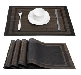 Placemats PVC eettafel Mat warmte isolatie vlekbestendige placemat anti slip wasbare padrestaurant Place Mats LL