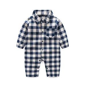 Plaid Baby's Rompers 2021 Kleding voor pasgeboren jumpsuit overalls For Kids Baby Boys Girl Cles Crawlers For Kids G220510