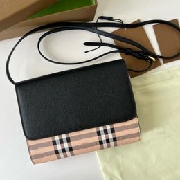 Geruite designer schoudertassen voor vrouwen sling lange riem crossbody portemonnee kleine flap messenger bags hoge kwaliteit koeienhuid echt leer luxe handtas gratis verzending