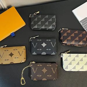 Llaveros a cuadros Estilo de diseñador Bolsa Caja de llave de coche portátil Monedero Accesorios para tarjetas Flores Letras a cuadros para hombre Mujer Animales de dibujos animados