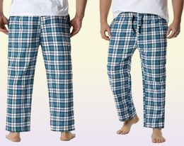 Pantalon de pyjama à carreaux Pantalons de fond Loulging Home détendue Pant Pjs Flanelle Jersey confortable Coton Soft Pantalon Pijama Hombre 25738449