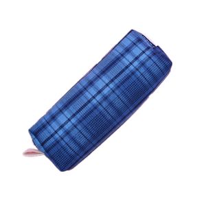 Plaid potlood tas pen case stof gemaakt basic kleur check opslag buidel voor pennen gum briefpapier cosmetische school portemonnee