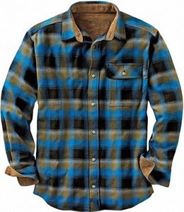 Chemise à carreaux veste hommes flanelle Cott vestes à carreaux décontracté fesses Cargo manteaux de travail vêtements d'extérieur hauts Camisa masculina Chemise homme K0q7 #