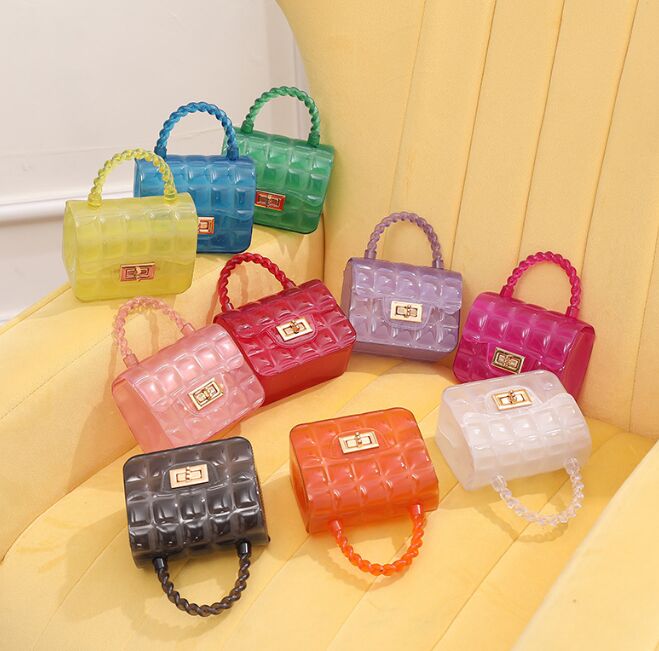 Borsa quadrata piccola trasparente scozzese 2023 borsa da donna in pvc estivo mini borse a tracolla con tracolla moda