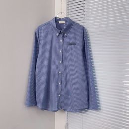 Plaid Women T Shirts Luxe Desinger Button Down Blouse Shirt Casual Daily T -T -stukken lange mouwen T -tops