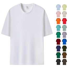 Camiseta lisa de 230 Gsm 100% algodón para hombre, camisetas blancas, venta al por mayor, camiseta negra, camisetas premium unisex para hombres, Polera Algodon 240111