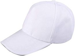 Gorra de sublimación en blanco liso Gorra de béisbol de transferencia de calor de poliéster Sombrero con Snapback ajustable sxjun16