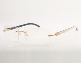 Monture de lunettes Plain Buffs 3524022 avec pattes en corne de buffle naturelle et verres transparents de 58 mm8402023