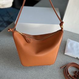 Effen hangmat hobo crossbody tas Echt leer Ritssluiting Effen schoudertassen Afneembare riem aan de binnenkant Modeletters Designer handtassen Portemonnee