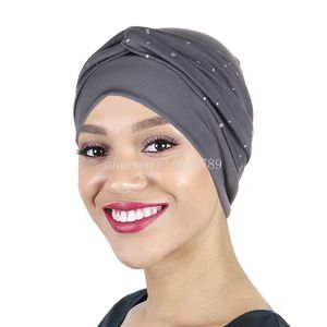 Effen hoofddeksels effen kleur islamitische hijaabs caps Ramadan moslim turbante dames elastische ademende hoofddoek