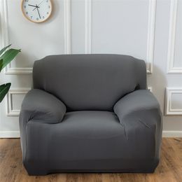 Gewone bankafdekkingen voor woonkamer Polyester elastische hoekbank Slipcovers stoelbeschermer 1 2 3 4 -zuiverer 220615
