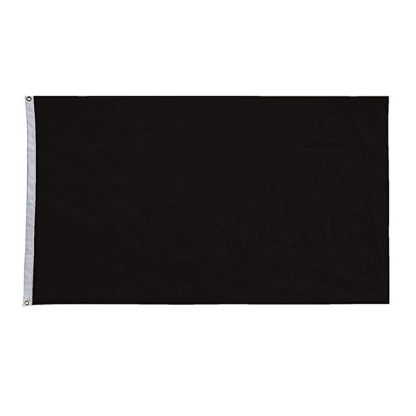 Bannières de drapeaux noirs unis, en Polyester 100D, 3' x 5' pieds, haute qualité, livraison gratuite, avec œillets en laiton