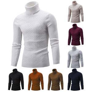 Heren truien gewone trui top pullovers eenvoudige en slanke winter lange mouwen warme gebreide pullovers