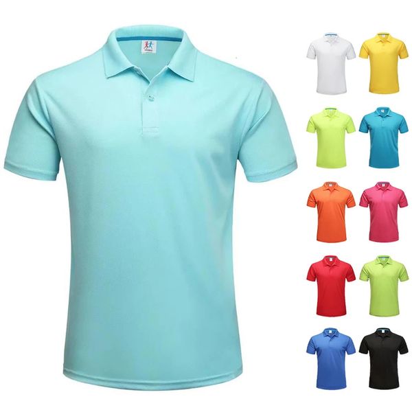 T-shirt polo à armure toile pour hommes chemise de golf en polyester respirant unisexe à séchage rapide col de sport T-shirt Camissa polo Para Hombres 240305