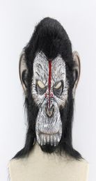 Planet of the Apes Halloween Cosplay Gorilla Masquerade Mask Maskey King Costumes Caps réaliste Masque de singe réaliste Y2001036743372