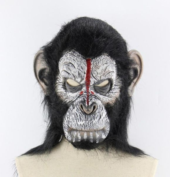 Planeta de los simios Halloween Cosplay Gorilla Maskerade Mask Monkey King Caps Caps Realistic Monkey Mask Y2001036291436