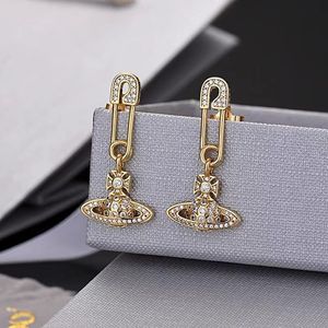 Planetaire pin ontwerpers Charm Oorbellen Vrouwelijke Merk Senior Diamond Eardrop Vrouwen Party Bruiloft Engagement Bruids Sieraden Valentijnsdag Paar Geschenken idealway